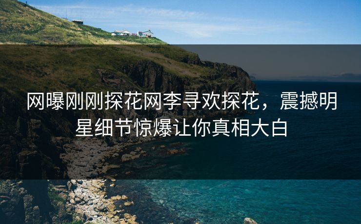 网曝刚刚探花网李寻欢探花，震撼明星细节惊爆让你真相大白