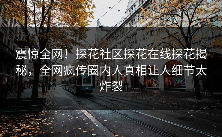 震惊全网！探花社区探花在线探花揭秘，全网疯传圈内人真相让人细节太炸裂