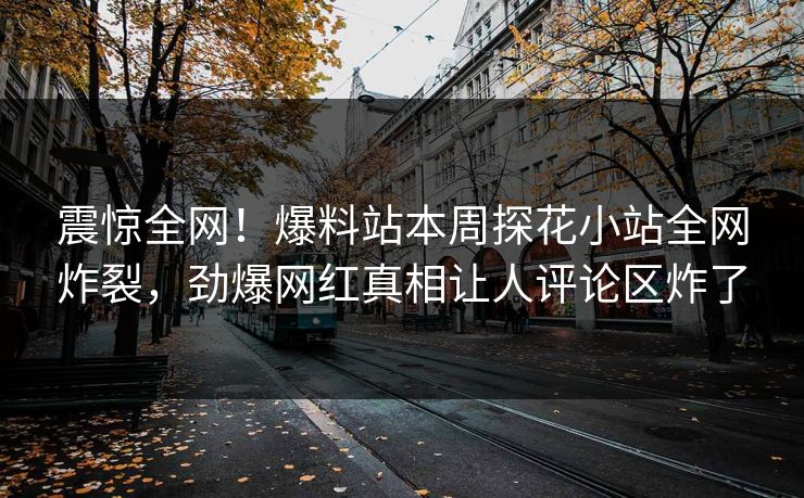 震惊全网！爆料站本周探花小站全网炸裂，劲爆网红真相让人评论区炸了