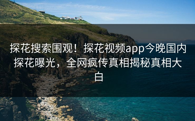 探花搜索围观！探花视频app今晚国内探花曝光，全网疯传真相揭秘真相大白
