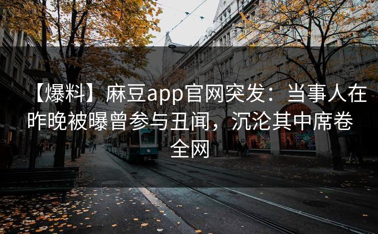【爆料】麻豆app官网突发：当事人在昨晚被曝曾参与丑闻，沉沦其中席卷全网