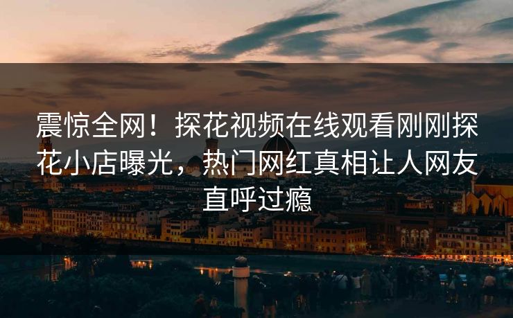 震惊全网！探花视频在线观看刚刚探花小店曝光，热门网红真相让人网友直呼过瘾  第1张