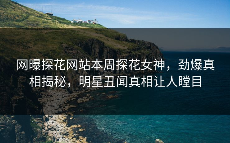 网曝探花网站本周探花女神，劲爆真相揭秘，明星丑闻真相让人瞠目